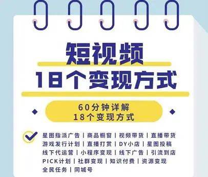 短视频18个变现方式-综合库资源网